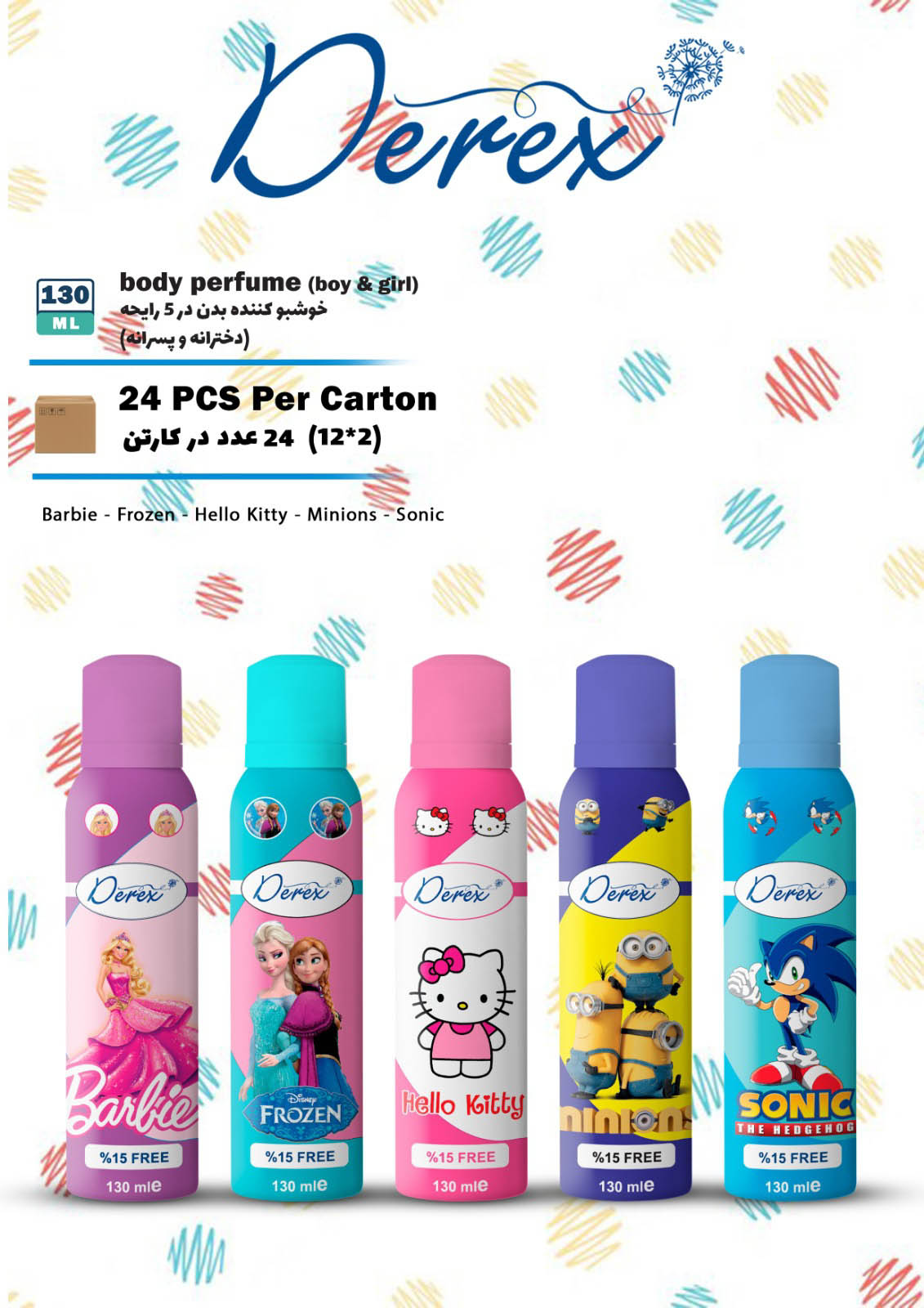 خوشبو کننده بدن کودک برند درکس