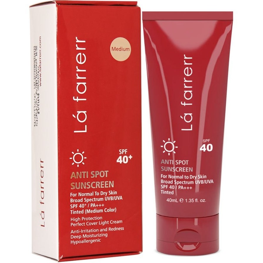 کرم ضد آفتاب و ضد لک متوسط SPF40 لافارر