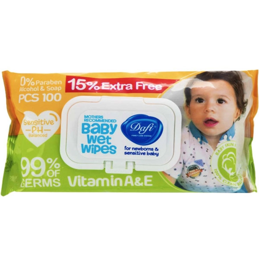 دستمال مرطوب کودک برند دافی