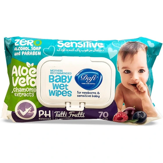 دستمال مرطوب و پاک کننده فاقد اسانس کودک برند دافی