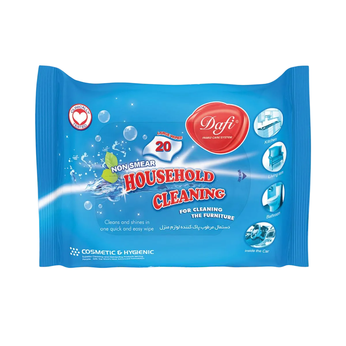 دستمال مرطوب لوازم منزل برند دافی