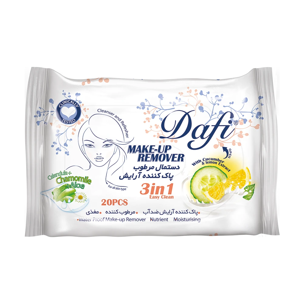 دستمال مرطوب آرایش پاک کن 3 در 1 برند دافی