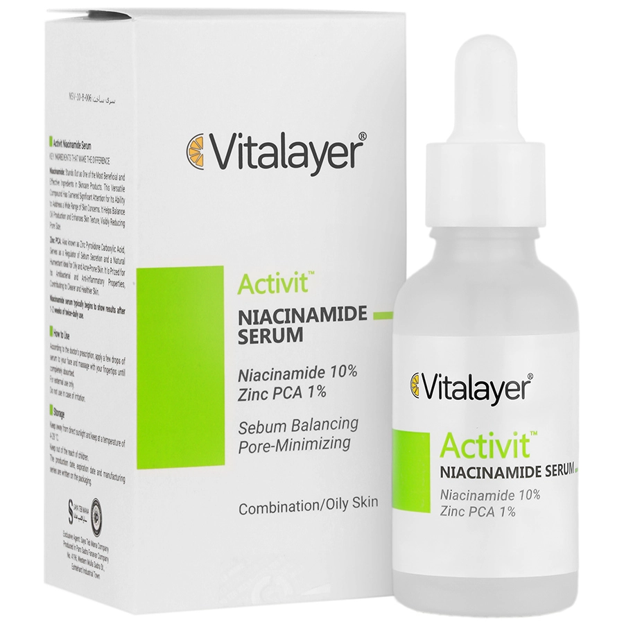 سرم پوست نیاسینامید برند ویتالایر