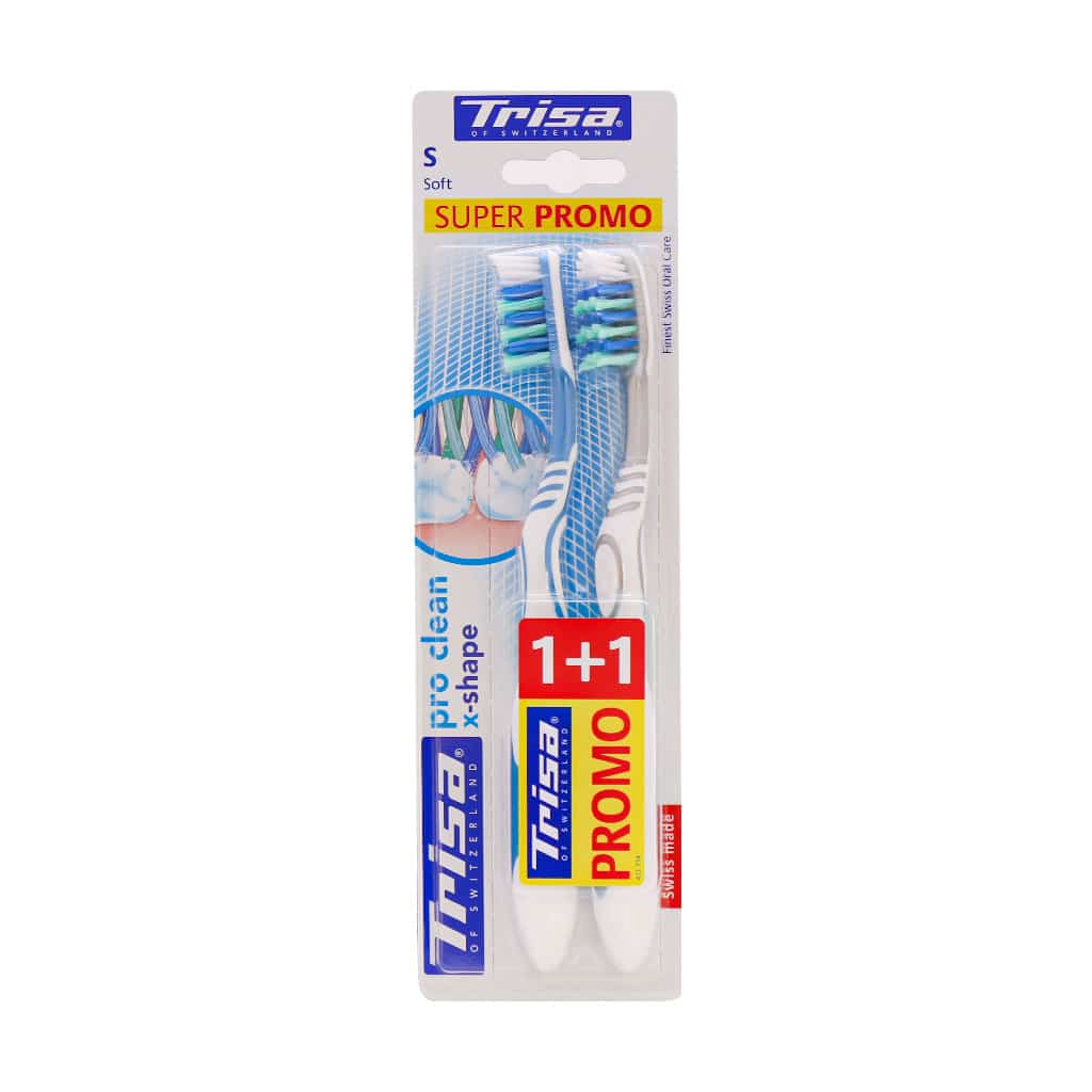 مسواک اکسترا پروکلین ایکس شیپ دوتایی برند تریزا