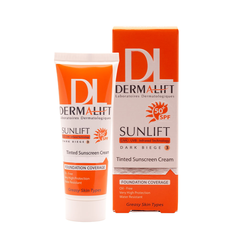 کرم ضد آفتاب رنگی شماره 3 برند درمالیفت