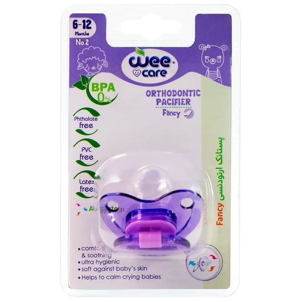 پستانک ارتودنسی شفاف ساده فنسی برند وی کر 