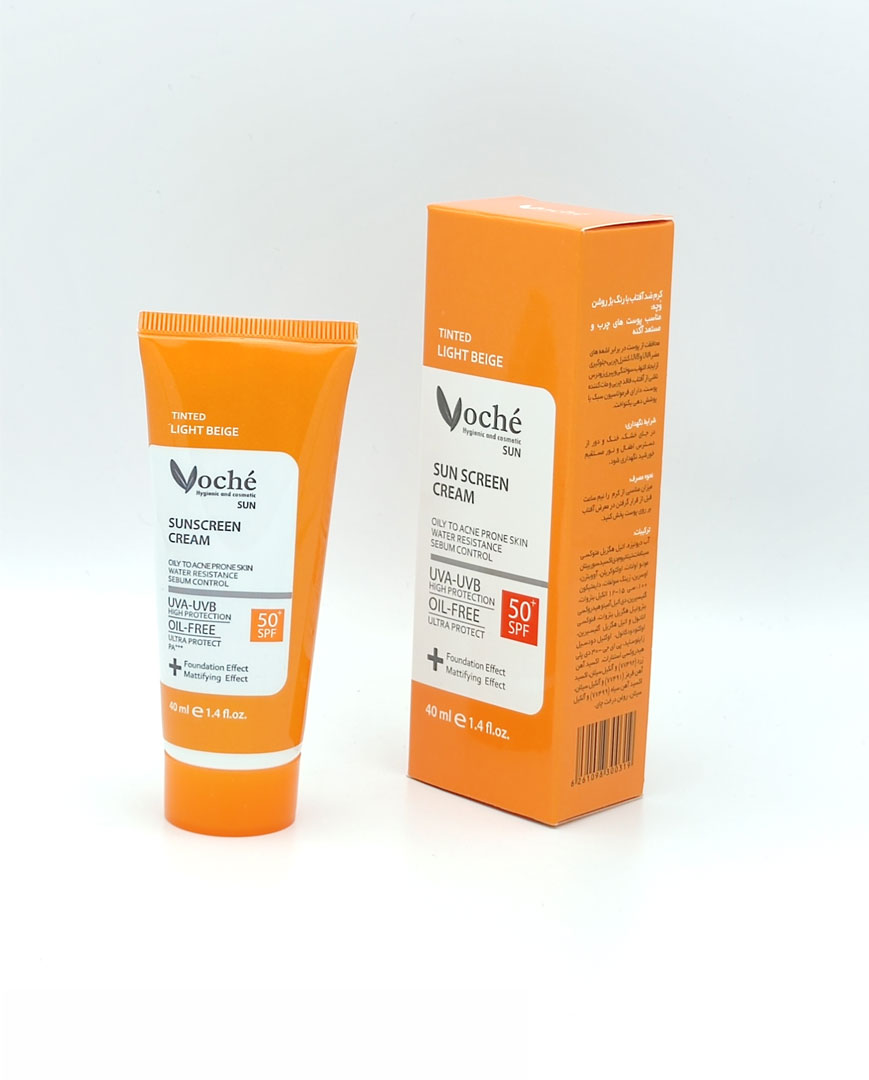  کرم ضد آفتاب بژ روشن رنگی spf50 برند وچه