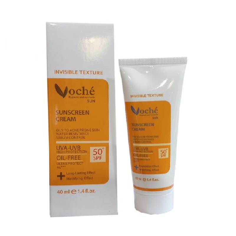 کرم ضد آفتاب بی رنگ spf50 برند وچه 