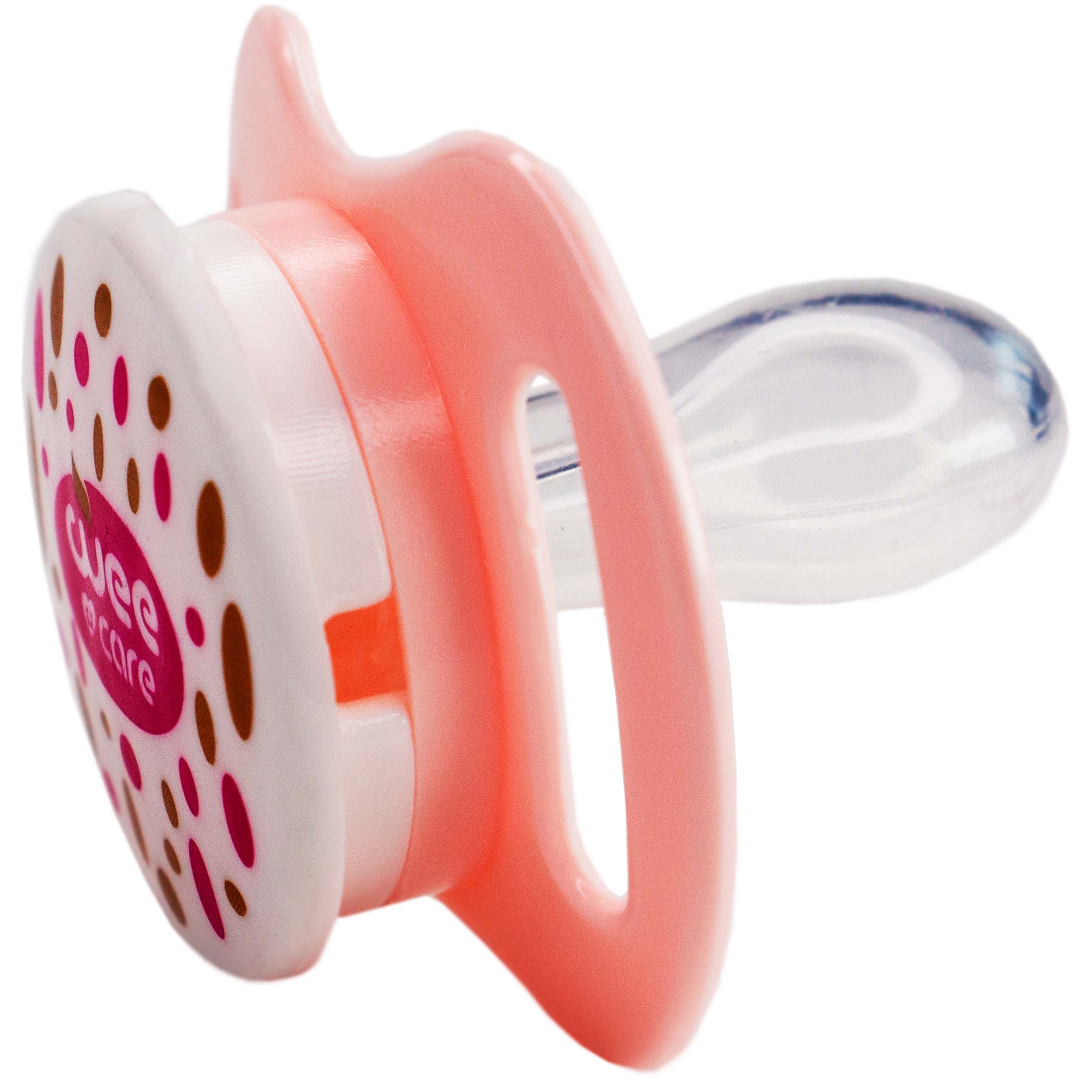 پستانک دوطرف ارتودنسی مات چاپدار دسته دار کامفورت برند وی کر