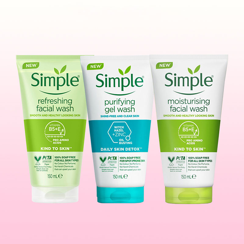 ژل شست و شوی صورت برند سیمپل