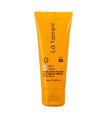کرم ضد آفتاب و ضد لک بی رنگ SPF30 لافارر