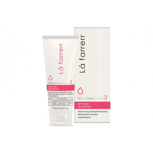 کرم مرطوب کننده و آبرسان صورت و دست شماره 3 لافارر