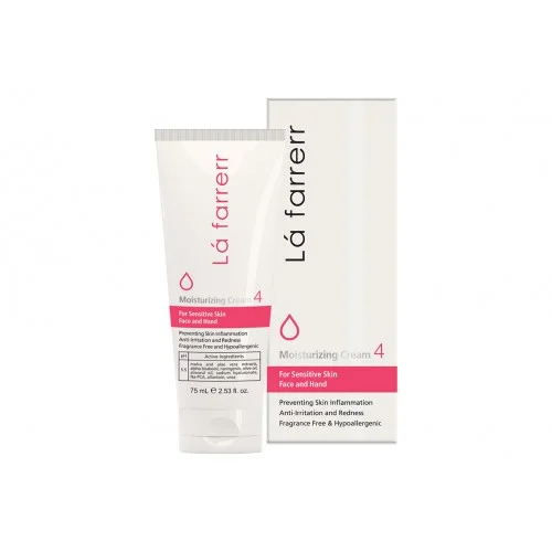 کرم مرطوب کننده و آبرسان صورت و دست شماره 4 لافارر 